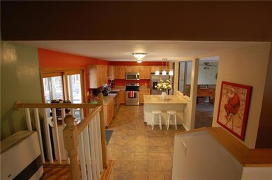 View from family room above the garage.