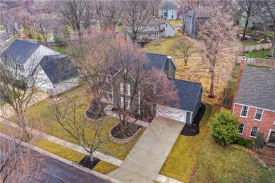 Aerial view of the house