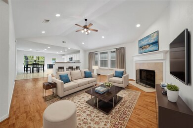 Large high ceiling family room staged!