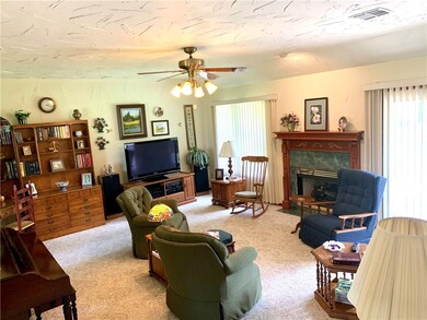 So much room in this living area.  A gas fireplace