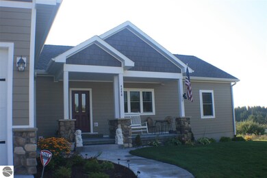 Stamped side walk leads to front door