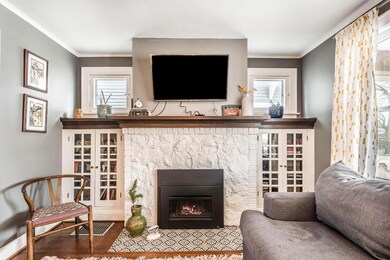 Fireplace with Gas Logs and Built-Ins
