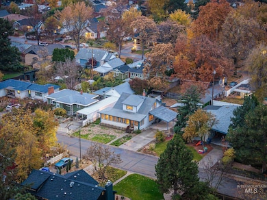 Aerial perspective of suburban area