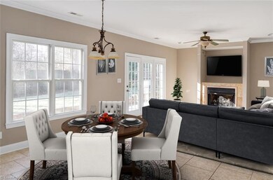 More dining space with great views of the private back yard