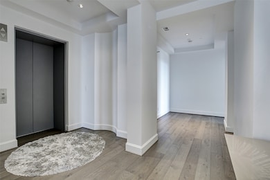 Private elevator entrance and large open foyer
