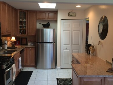 Pantry closet allows for easy access to dry goods.