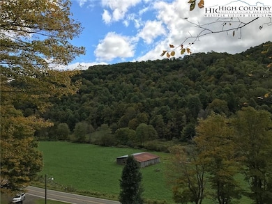View of haybarn and Big Laurel Road