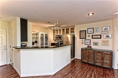 The pre-finished wood floors are a great contrast 