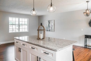 Large center island with seating. Overlooking the 