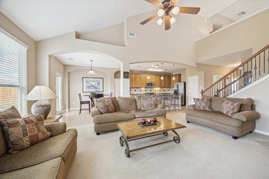 VIEW OF DEN TOWARDS THE ENTERTAINING AREAS