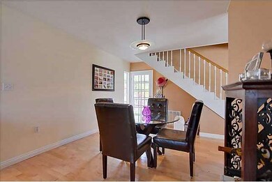 Dining room with access to backyard and deck