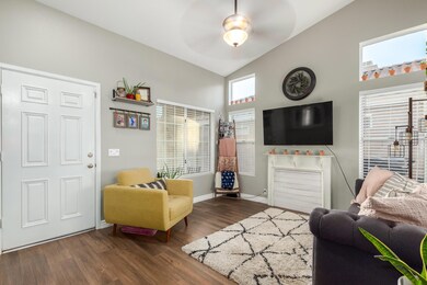 Updated wood like tile flooring.