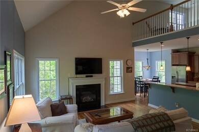 Vaulted Family Room with gas fireplace