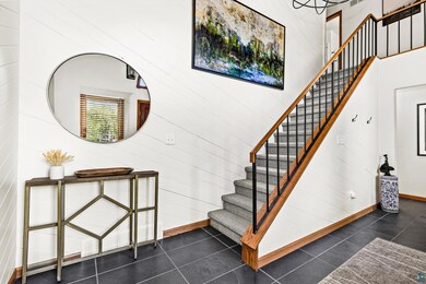Stairway with tile floors