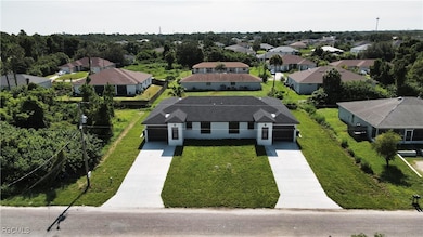 Aerial view of residential area