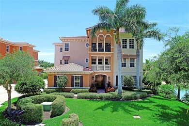 Mediterranean / spanish home with a front lawn