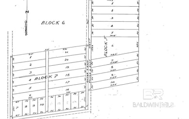 Map showing property parcels