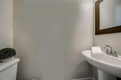 First floor powder room off the dining room