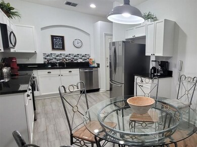 Eating space it the kitchen.