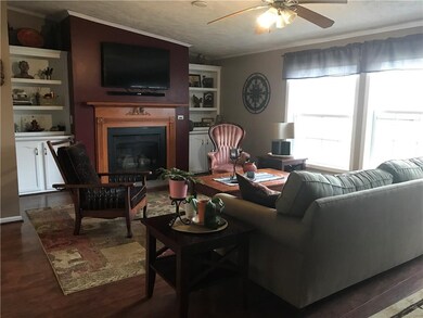 Propane gas fireplace is a wonderful accent to thi