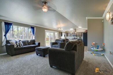 Living room is bright & open