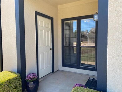 Front porch with storage closet