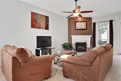 Living - note fireplace with accent wall. indirect