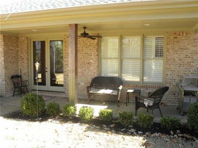 NICE LONG COVERED PATIO WITH FAN, PERFECT TO BAR B