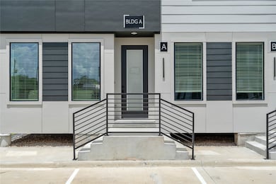 A closer look at the units, highlighting the modern railings.