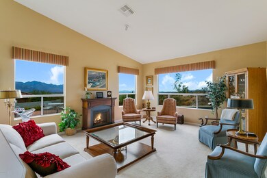 Living Room with Gas Fireplace & Views