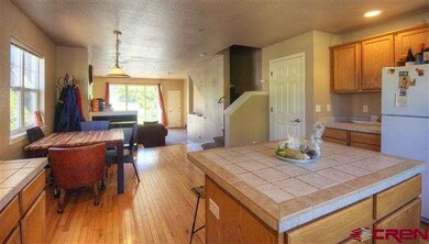 View from the kitchen looking toward the dining ar