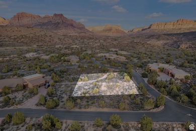 Aerial view featuring a mountain view