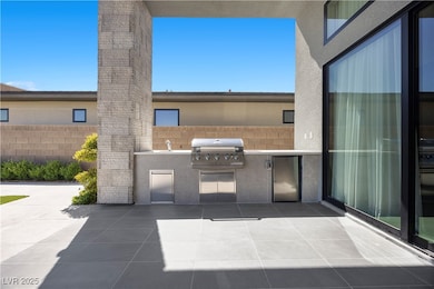 over size covered patio with a lightweight refrige