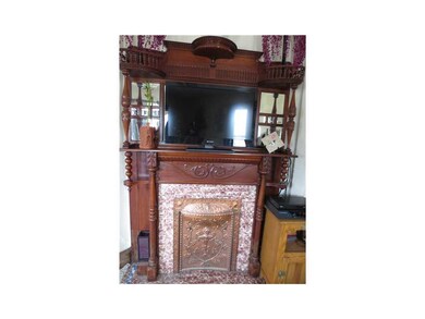 Fireplace. Beautiful built-in fireplace in living 