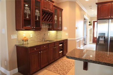 Spacious kitchen with dual sinks