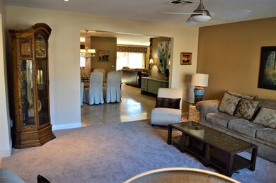 Living room to dining and family rooms