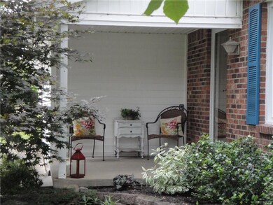 Covered Front Porch is so Welcoming!