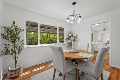 formal dining room overlooks back patio