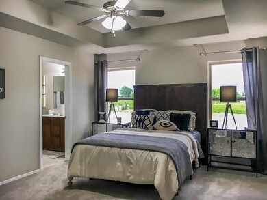 Sample photo of master bedroom in new home.