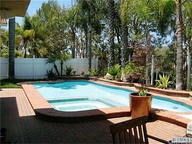 very private backyard with pool and spa