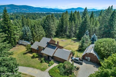 Aerial land home and guest house