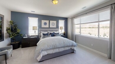 The expansive owner’s suite is host to a generous walk-in closet and a spa-like bathroom with dual v