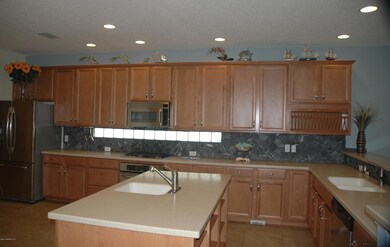 Spacious kitchen with natural light
