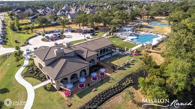 Aerial view of a pool