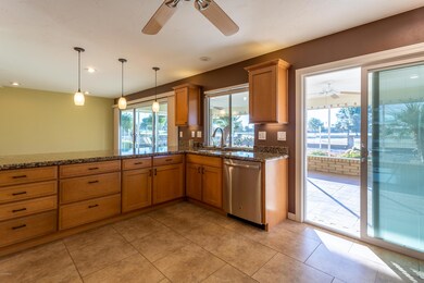 Kitchen and back patio