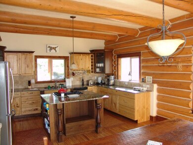 Kitchen With Island, Hickory Cabinetry & Granite C