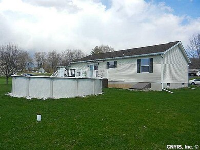 Backyard. Approx. 6 year old above ground pool for