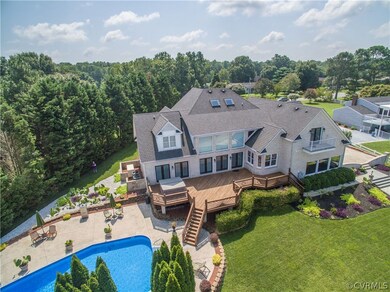 Aerial view of the back of the home