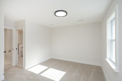The brand-new primary suite is on the right side of the home. This beautifully carpeted bedroom leads to a water closet and amazing bathroom!