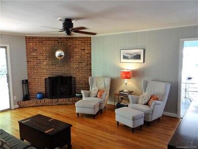 Wood burning fireplace and original hardwood floor